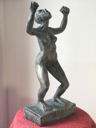 Skulptur mit dem Titel "La colère" von Nadya Louafi, Original-Kunstwerk, Terra cotta