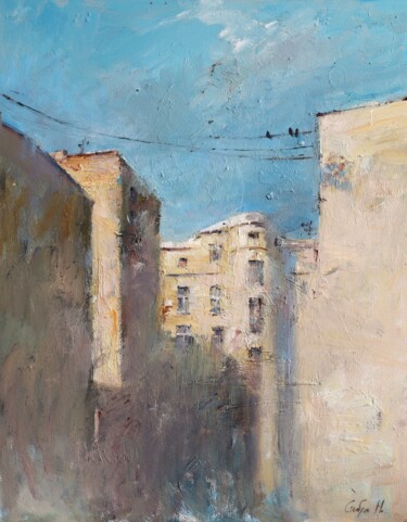 Painting titled "Quiet courtyard" by Nadya Syabro, Original Artwork, Oil