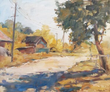 Painting titled "Sunny street" by Nadya Syabro, Original Artwork, Oil