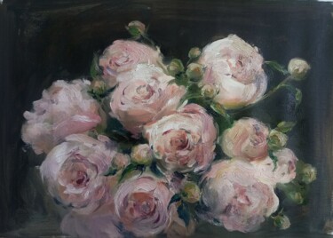 Pittura intitolato "Roses" da Nadya Syabro, Opera d'arte originale, Olio