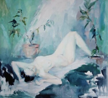 Painting titled "Morning" by Nadya Syabro, Original Artwork, Oil