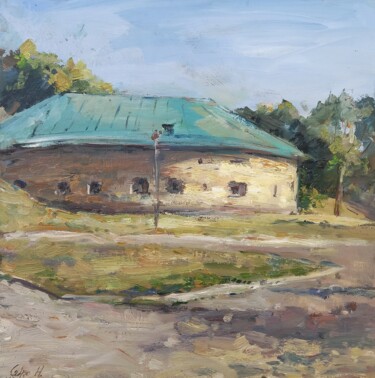 Painting titled "The Kyiv Fortress" by Nadya Syabro, Original Artwork, Oil
