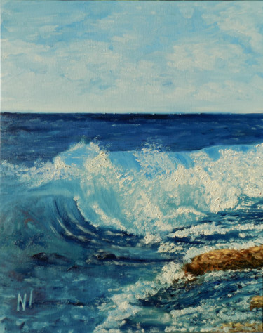 Painting titled "sea" by Nadezhda Ivanova, Original Artwork, Oil