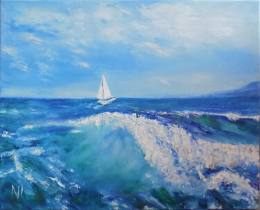 Painting titled "Sea 1" by Nadezhda Ivanova, Original Artwork, Oil