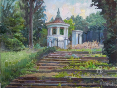 Картина под названием "Старая лестница. Бо…" - Надежда Цветкова, Подлинное произведение искусства, Акрил