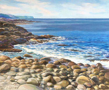 Картина под названием "Баренцево море. Кам…" - Надежда Цветкова, Подлинное произведение искусства, Масло
