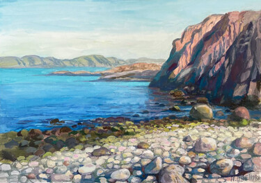 Картина под названием "Пляж "Яйца Драконов…" - Надежда Цветкова, Подлинное произведение искусства, Темпера