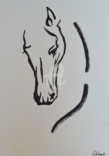 Painting titled "SEABISCUIT  21x29.7" by Nafi, Original Artwork, Acrylic