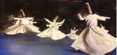 Painting titled "dance" by Nafis, Original Artwork