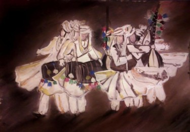 Painting titled "dance ii" by Nafis, Original Artwork