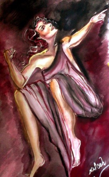 Painting titled "heroine" by Nafis, Original Artwork