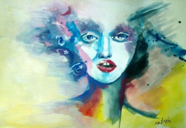 Painting titled "face2" by Nafis, Original Artwork