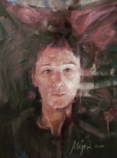 "Portrait" başlıklı Tablo Nagia Chrisanthacopoulou tarafından, Orijinal sanat, Petrol