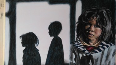 Dessin intitulée "L'absent" par Naguib Lotf Katabi, Œuvre d'art originale, Pastel
