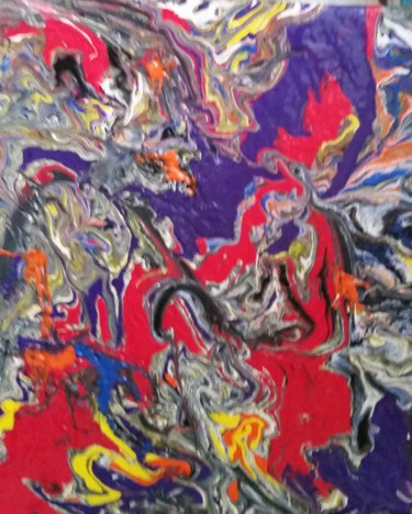 Painting titled "Rage d'amour" by Nagwa Safey, Original Artwork, Acrylic