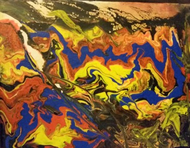 Malerei mit dem Titel "Multicolore" von Nagwa Safey, Original-Kunstwerk, Acryl