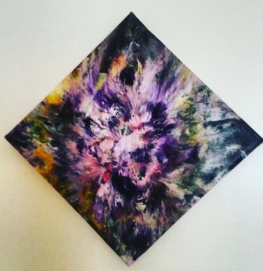 Painting titled "Brum violette" by Nagwa Safey, Original Artwork, Acrylic