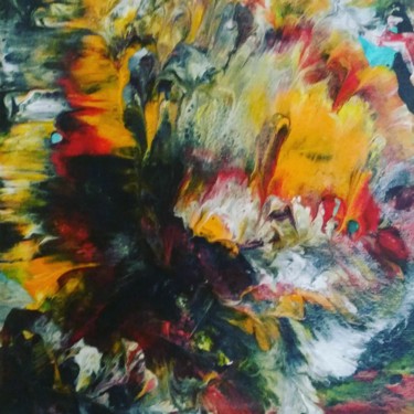Malerei mit dem Titel "Fleurs fantasque" von Nagwa Safey, Original-Kunstwerk, Acryl