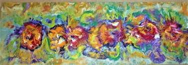 Painting titled "Frontière d'une ran…" by Nagwa Safey, Original Artwork, Acrylic