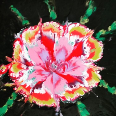 Malerei mit dem Titel "Fleur de nuit" von Nagwa Safey, Original-Kunstwerk, Acryl