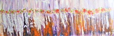 Painting titled "Les fleurs et la lo…" by Nagwa Safey, Original Artwork, Acrylic