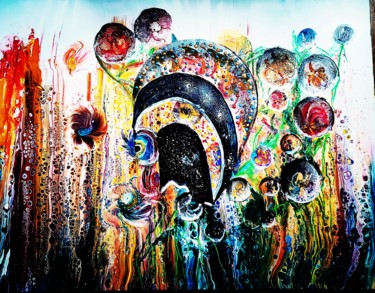 Peinture intitulée "Rêvasserie" par Nagwa Safey, Œuvre d'art originale, Acrylique