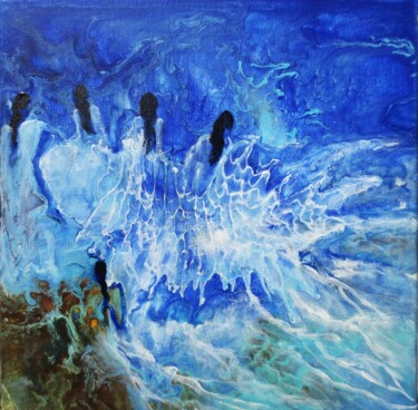 Peinture intitulée "creature de l eau" par Nahalah, Œuvre d'art originale