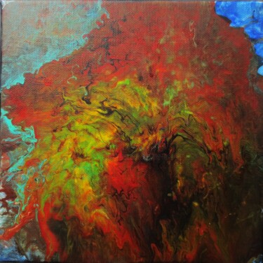 Peinture intitulée "deva du feu" par Nahalah, Œuvre d'art originale, Acrylique