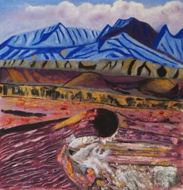 Peinture intitulée "cassés géologiques…" par Nahalah, Œuvre d'art originale, Huile