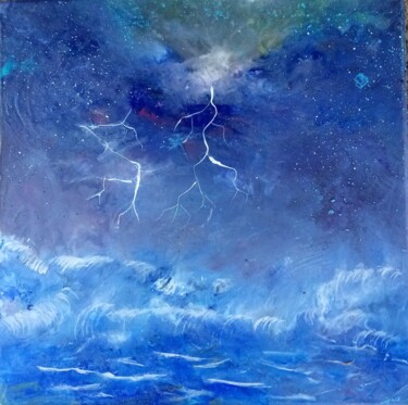 Peinture intitulée "Storm 1" par Nahalah, Œuvre d'art originale, Acrylique