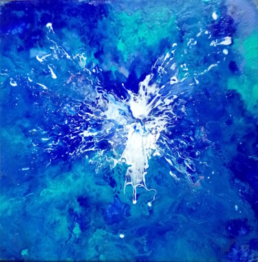 Painting titled "La fée papillon" by Nahalah, Original Artwork, Acrylic