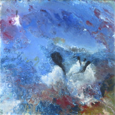 Painting titled "Dans les nuages" by Nahalah, Original Artwork, Acrylic