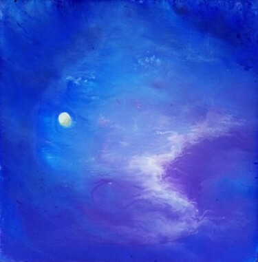 Peinture intitulée "Moonlight" par Nahalah, Œuvre d'art originale, Acrylique