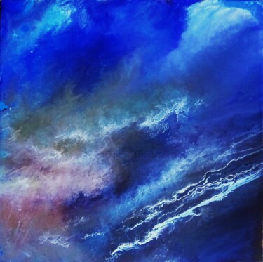 Peinture intitulée "Stormy sea" par Nahalah, Œuvre d'art originale, Acrylique