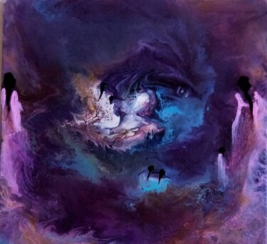 Peinture intitulée "Vortex I" par Nahalah, Œuvre d'art originale, Acrylique