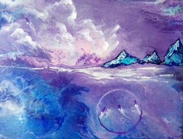 Painting titled "Au Nord" by Nahalah, Original Artwork, Acrylic