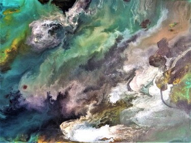 Malerei mit dem Titel "Stormy sea III" von Nahalah, Original-Kunstwerk, Acryl