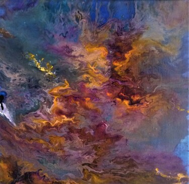 Malerei mit dem Titel "Sunset" von Nahalah, Original-Kunstwerk, Acryl