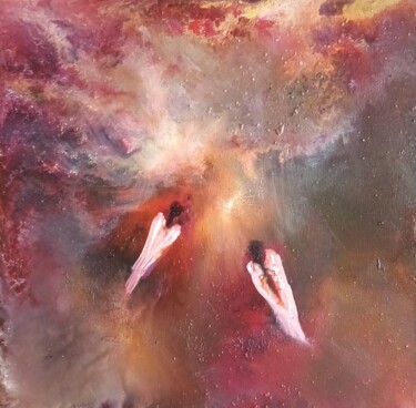 Peinture intitulée "stormy sky" par Nahalah, Œuvre d'art originale, Acrylique