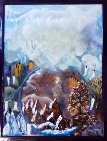 Painting titled "Autres Mondes" by Nahalah, Original Artwork, Acrylic
