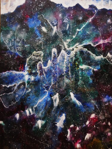 Картина под названием "Ascension" - Nahalah, Подлинное произведение искусства