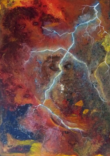 Painting titled "Storm I" by Nahalah, Original Artwork, Acrylic