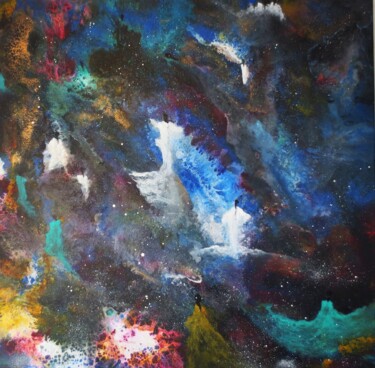 Painting titled "Cosmos" by Nahalah, Original Artwork, Acrylic