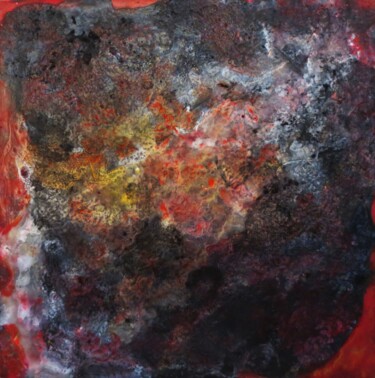 Peinture intitulée "Lave refroidissante" par Nahalah, Œuvre d'art originale, Acrylique