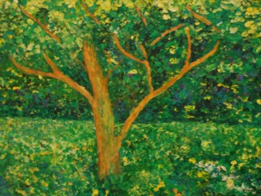 Painting titled "arbre 1" by Nahum Fuchs, Original Artwork