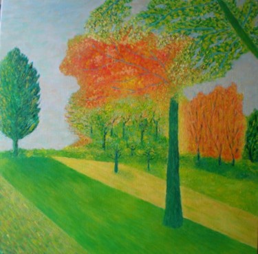 Painting titled "arbresoran1" by Nahum Fuchs, Original Artwork
