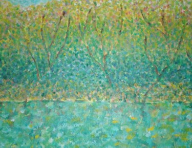 Painting titled "arbres_imag..jpg" by Nahum Fuchs, Original Artwork