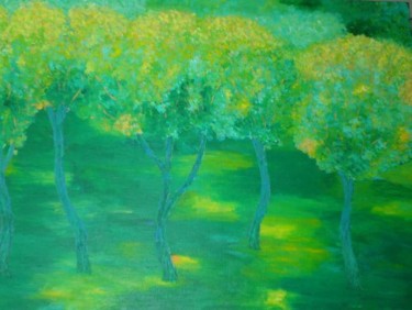 Painting titled "arbres.jpg" by Nahum Fuchs, Original Artwork