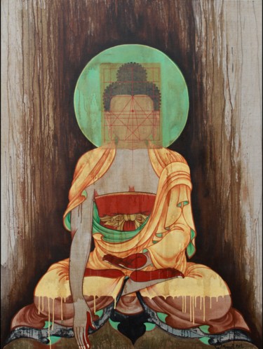 Peinture intitulée "Search for God insi…" par Naigaa, Œuvre d'art originale, Acrylique