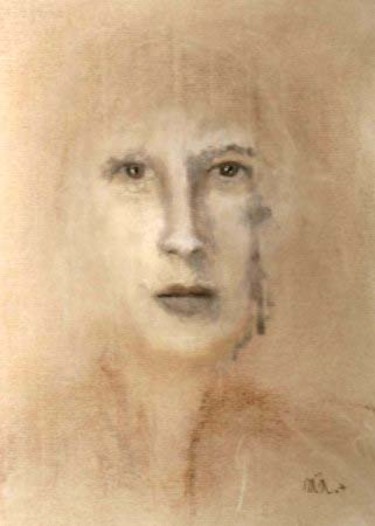 Drawing titled "JEANNE D'ARC" by N   A    I   L   I, Original Artwork, Pastel